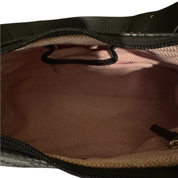 Dooney & Bourke Black Mini East West Slouch Bag Monogram Design and Leather Trim - Picture 13 of 15